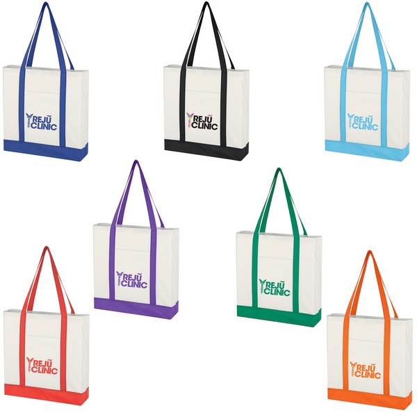 JH3034 Non-Woven TOTE BAG With Trim Colors And Custom Imprint